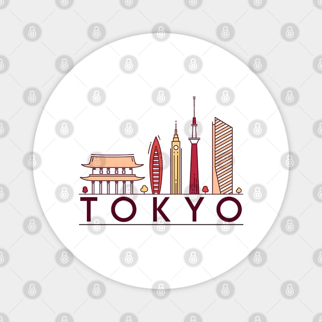 Tokyo cityscape Magnet by SerenityByAlex